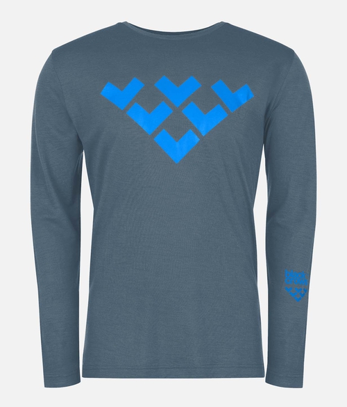 Men's Chevron Merino Blend Long Sleeve Tee