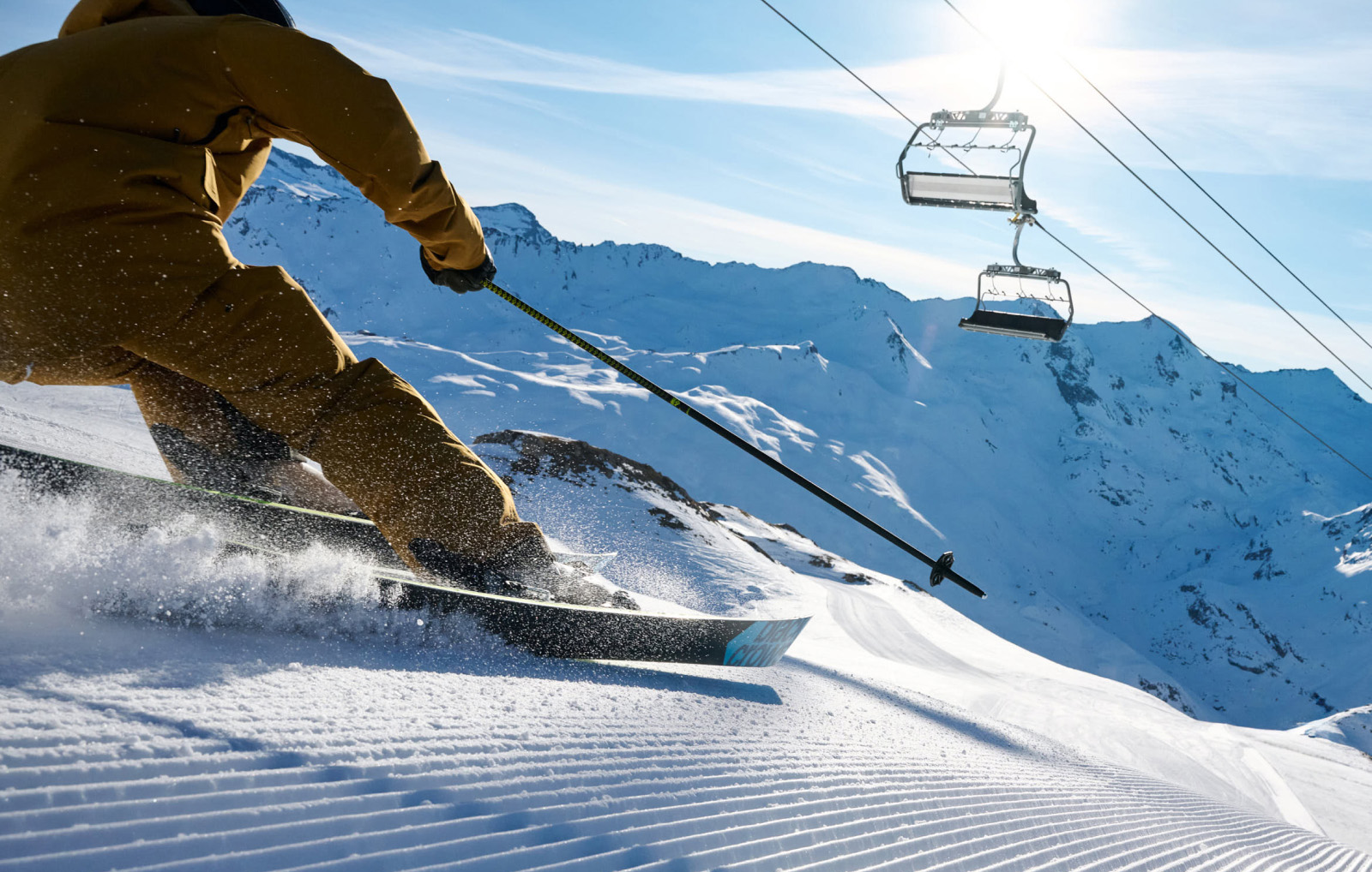 de la piste damée uniquement